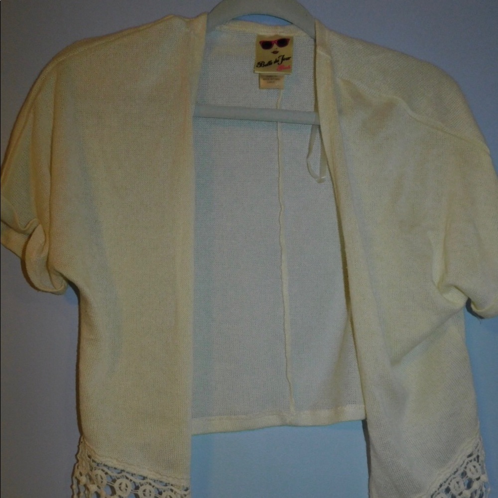 Girls large short sleeve cardigan
